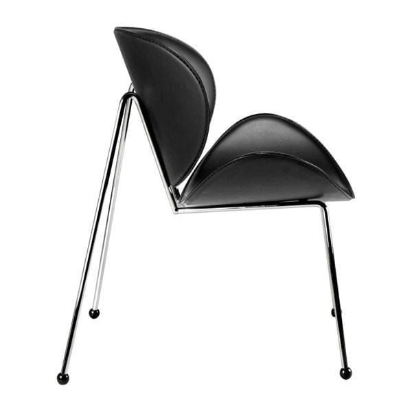 Chairs Leather Chair - 24" X 25" X 29" 2 Pcs Black Leatherette Chair HomeRoots