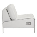 Chairs Leather Chair - 24" X 34" X 27" White Armless Chair HomeRoots
