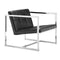 Chairs Leather Chair - 25" X 28.3" X 26.4" Black Leatherette Chair HomeRoots