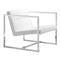 Chairs Leather Chair - 25" X 28.3" X 26.4" White Leatherette Chair HomeRoots