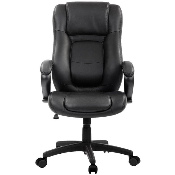 Chairs Leather Chair - 26.37" x 27.55" x 44.8" Black Leather Chair HomeRoots
