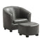 Chairs Leather Chair - 30'.5" x 33" x 26" Charcoal Grey, Leather-Look - 2pcs Juvenile Chair HomeRoots