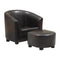 Chairs Leather Chair - 30'.5" x 33" x 26" Dark Brown, Leather-Look - 2pcs Juvenile Chair HomeRoots
