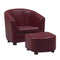 Chairs Leather Chair - 30'.5" x 33" x 26" Red, Leather-Look/Fabric - 2pcs Juvenile Chair HomeRoots