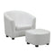 Chairs Leather Chair - 30'.5" x 33" x 26" White, Leather-Look/Fabric - 2pcs Juvenile Chair HomeRoots