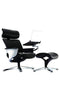 Chairs Leather Chair - 32.5" x 32.3" x 40.75" Black Leather Chair HomeRoots