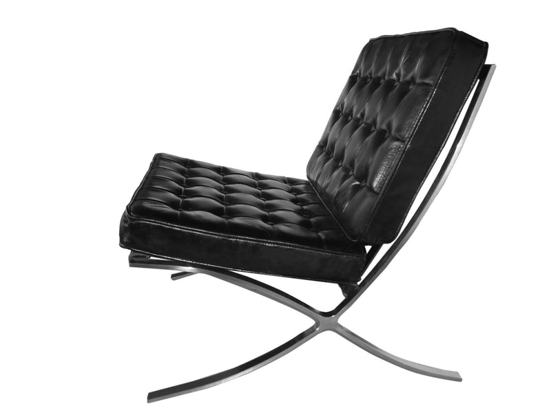 Chairs Leather Chair - 32" X 30" X 35" Black Full Leather Fireproof Foam Chair HomeRoots