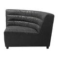 Chairs Leather Chair - 41.3" X 41.3" X 29.1" Black Leatherette Corner Chair HomeRoots