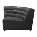 Chairs Leather Chair - 41.3" X 41.3" X 29.1" Black Leatherette Corner Chair HomeRoots