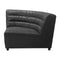 Chairs Leather Chair - 41.3" X 41.3" X 29.1" Black Leatherette Corner Chair HomeRoots