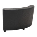 Chairs Leather Chair - 41.3" X 41.3" X 29.1" Black Leatherette Corner Chair HomeRoots