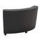 Chairs Leather Chair - 41.3" X 41.3" X 29.1" Black Leatherette Corner Chair HomeRoots