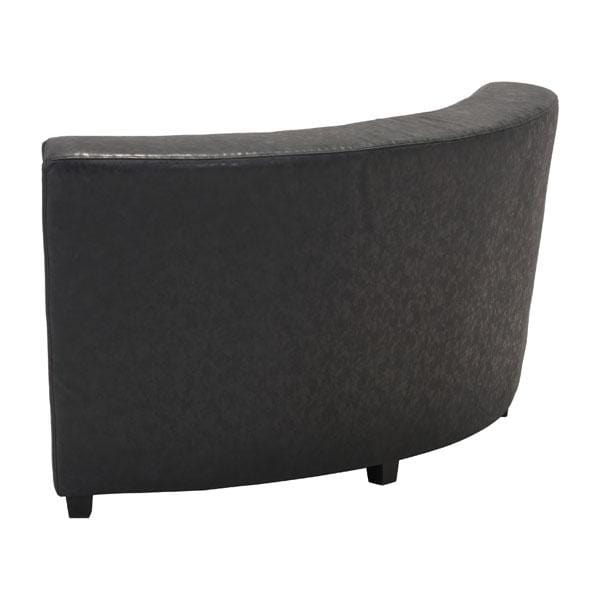 Chairs Leather Chair - 41.3" X 41.3" X 29.1" Black Leatherette Corner Chair HomeRoots