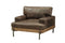 Chairs Leather Chair - 41" X 39" X 32" Distressed Chocolate Top Grain Leather Chair HomeRoots