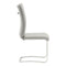 Chairs Leather Dining Chairs - 17.5" X 21.7" X 40.6" 2 Pcs Taupe Leatherette Chromed Steel Dining Chair HomeRoots
