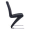 Chairs Leather Dining Chairs - 17.7" X 25" X 37.4" 2 Pcs Black Leatherette Powder Coated Metal Dining Chair HomeRoots