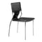Chairs Leather Dining Chairs - 17" X 20" X 33" 4 Pcs Black Leatherette Chromed Steel Dining Chair HomeRoots