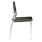 Chairs Leather Dining Chairs - 17" X 20" X 33" 4 Pcs Black Leatherette Chromed Steel Dining Chair HomeRoots