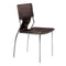 Chairs Leather Dining Chairs - 17" X 20" X 33" 4 Pcs Espresso Leatherette Chromed Steel Dining Chair HomeRoots