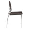 Chairs Leather Dining Chairs - 17" X 20" X 33" 4 Pcs Espresso Leatherette Chromed Steel Dining Chair HomeRoots