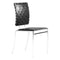 Chairs Leather Dining Chairs - 17" X 21" X 35" 4 Pcs Black Leatherette Chromed Steel Dining Chair HomeRoots