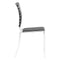 Chairs Leather Dining Chairs - 17" X 21" X 35" 4 Pcs Black Leatherette Chromed Steel Dining Chair HomeRoots
