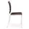 Chairs Leather Dining Chairs - 17" X 21" X 35" 4 Pcs Espresso Leatherette Chromed Steel Dining Chair HomeRoots