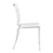 Chairs Leather Dining Chairs - 17" X 21" X 35" 4 Pcs White Leatherette Chromed Steel Dining Chair HomeRoots