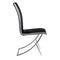 Chairs Leather Dining Chairs - 17" X 26" X 39" 2 Pcs Black Leatherette Chromed Steel Dining Chair HomeRoots