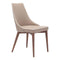 Chairs Leather Dining Chairs - 19.7" X 22.8" X 35.8" 2 Pcs Beige Leatherette Powder Coated Metal Dining Chair HomeRoots