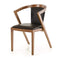 Chairs Leather Dining Chairs - 30" Walnut Wood and Black Leatherette Dining Chair HomeRoots