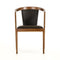 Chairs Leather Dining Chairs - 30" Walnut Wood and Black Leatherette Dining Chair HomeRoots