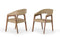 Chairs Leather Dining Chairs - 31" Taupe Leatherette and Walnut Wood Dining Chair HomeRoots