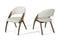 Chairs Leather Dining Chairs - 31" Walnut Wood and Cream Leatherette Dining Chair HomeRoots