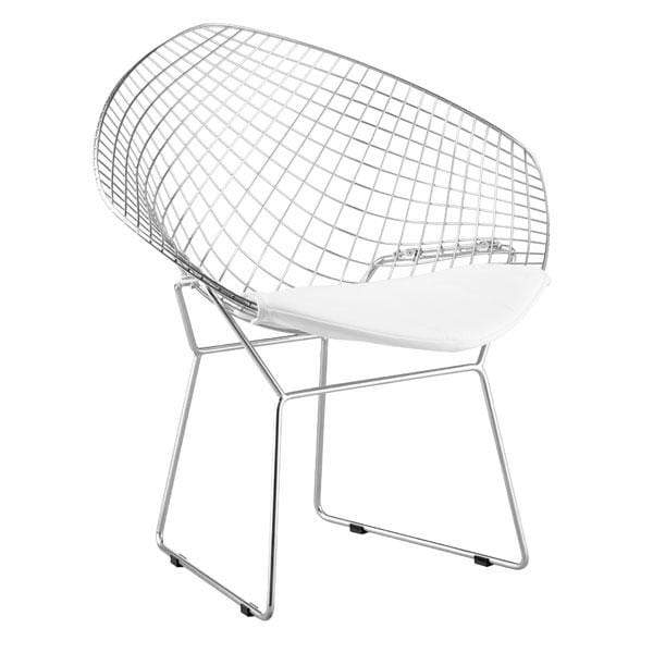 Chairs Leather Dining Chairs - 32.5" X 26.5" X 33" 2 Pcs White Leatherette Chromed Steel Dining Chair HomeRoots