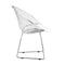 Chairs Leather Dining Chairs - 32.5" X 26.5" X 33" 2 Pcs White Leatherette Chromed Steel Dining Chair HomeRoots