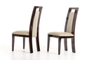 Chairs Leather Dining Chairs - Two 42" Leatherette and Wood Dining Chair HomeRoots