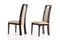 Chairs Leather Dining Chairs - Two 42" Leatherette and Wood Dining Chair HomeRoots