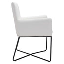 Chairs Leather Lounge Chair - 24" X 24.8" X 33.9" White Lounge Chair HomeRoots