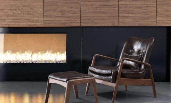 Chairs Leather Lounge Chair - 30.3" X 33.5" X 32.7" Black Bully Lounge Chair And Ottoman HomeRoots