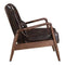 Chairs Leather Lounge Chair - 30.3" X 33.5" X 32.7" Brown Bully Lounge Chair And Ottoman HomeRoots