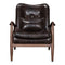 Chairs Leather Lounge Chair - 30.3" X 33.5" X 32.7" Brown Bully Lounge Chair And Ottoman HomeRoots