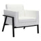 Chairs Leather Lounge Chair - 31.1" X 29.7" X 32.7" White Lounge Chair HomeRoots