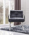 Chairs Leather Lounge Chair - 31" Black Leather and Steel Lounge Chair HomeRoots