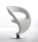 Chairs Leather Lounge Chair - 32" White Leatherette Lounge Chair HomeRoots