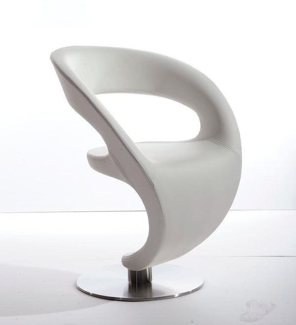 Chairs Leather Lounge Chair - 32" White Leatherette Lounge Chair HomeRoots
