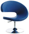 Chairs Leather Lounge Chair - 34" Blue Leatherette Lounge Chair HomeRoots