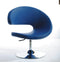 Chairs Leather Lounge Chair - 34" Blue Leatherette Lounge Chair HomeRoots