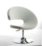 Chairs Leather Lounge Chair - 34" White Leatherette Lounge Chair HomeRoots
