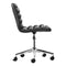 Chairs Leather Office Chair - 18.5" X 22" X 35.5" Black Leatherette Office Chair HomeRoots